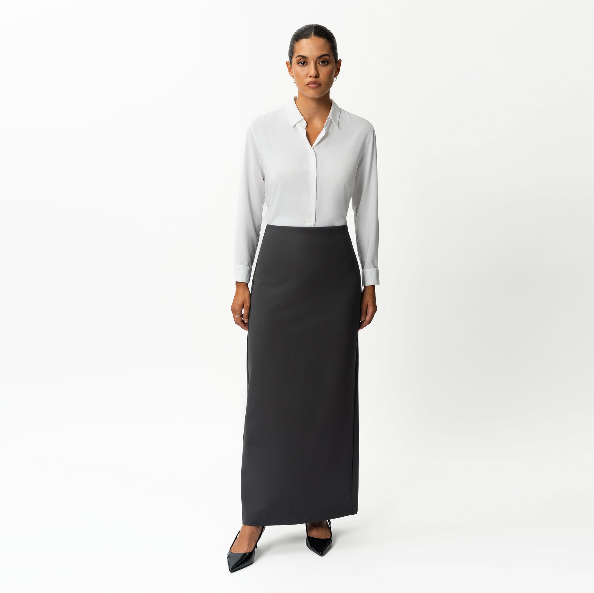 Tailored Ponte Maxi Skirt - Ninepine