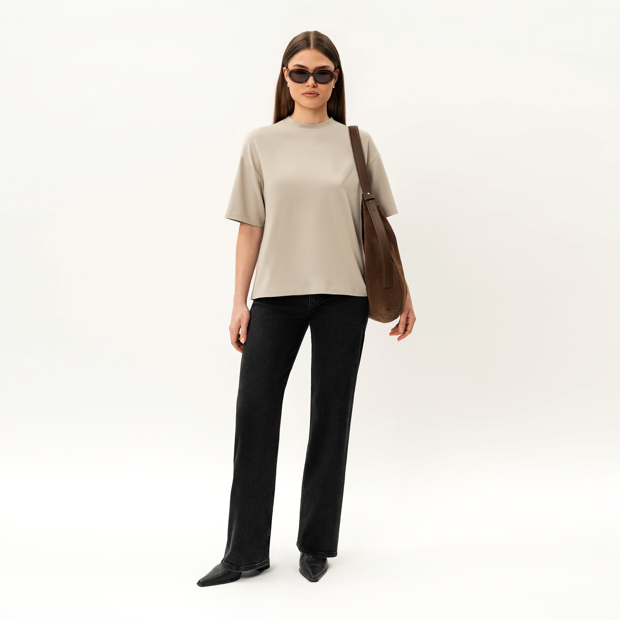 Oversized Boxy Pima T-shirt - Ninepine