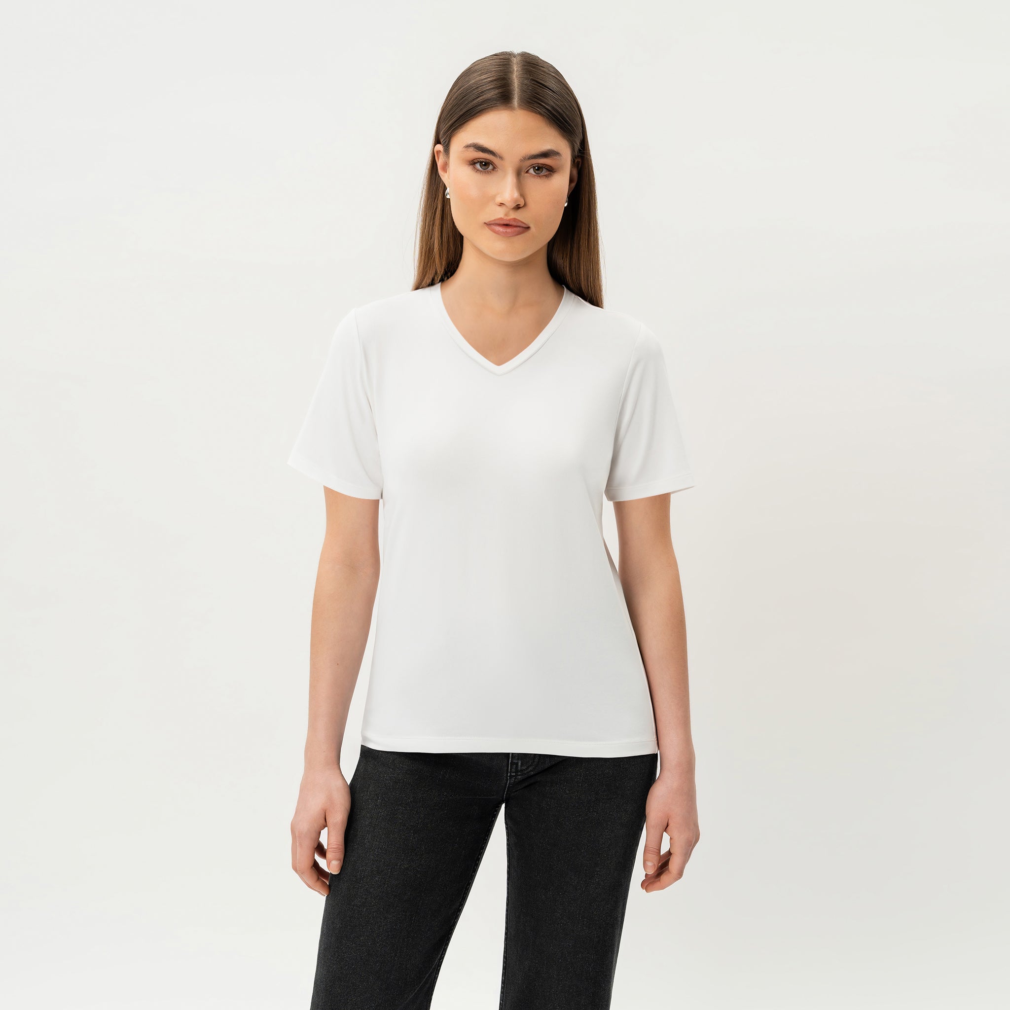 V-neck Pima T-shirt - Ninepine