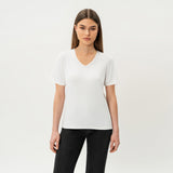 Fitted V-neck Pima T-shirt - Ninepine