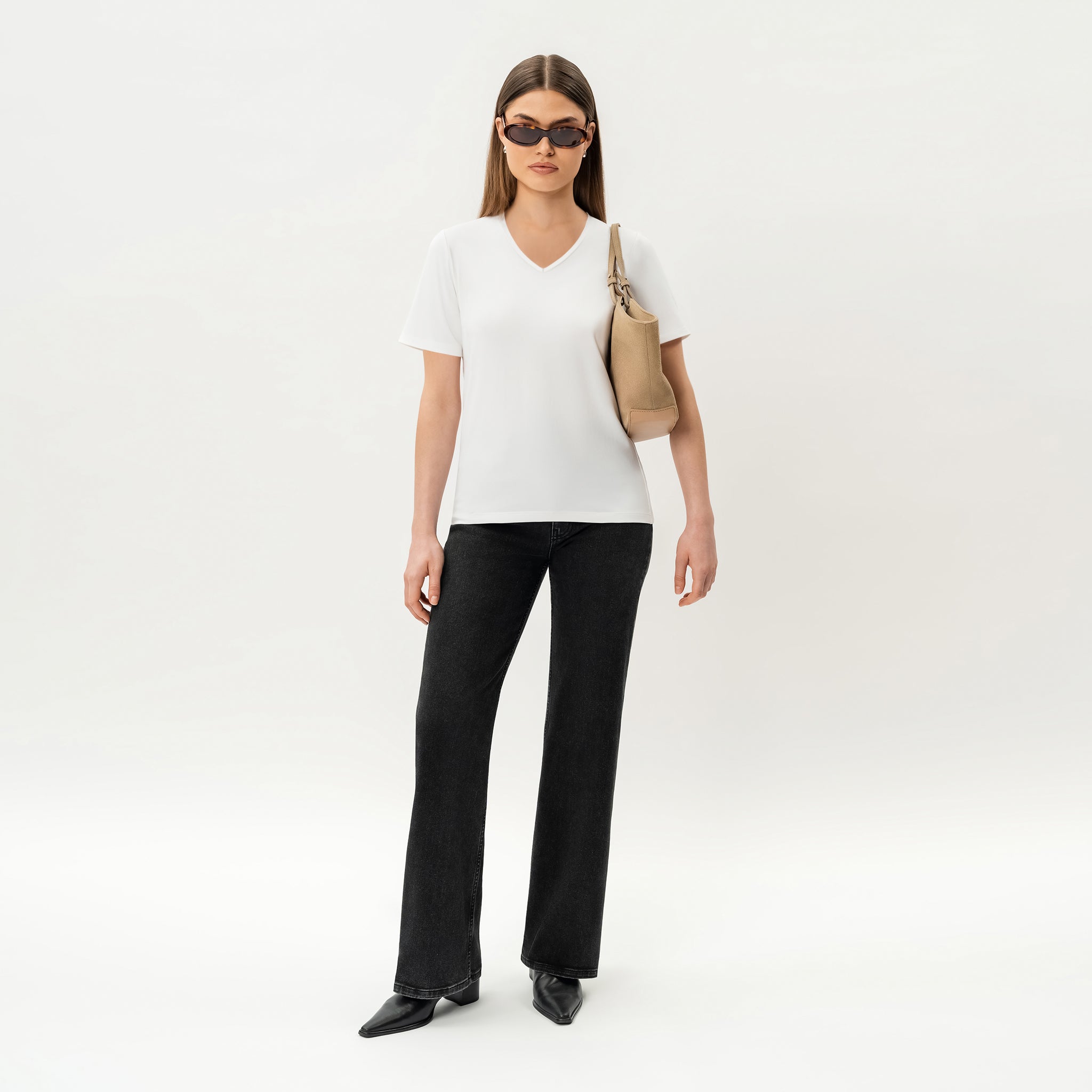 V-neck Pima T-shirt - Ninepine