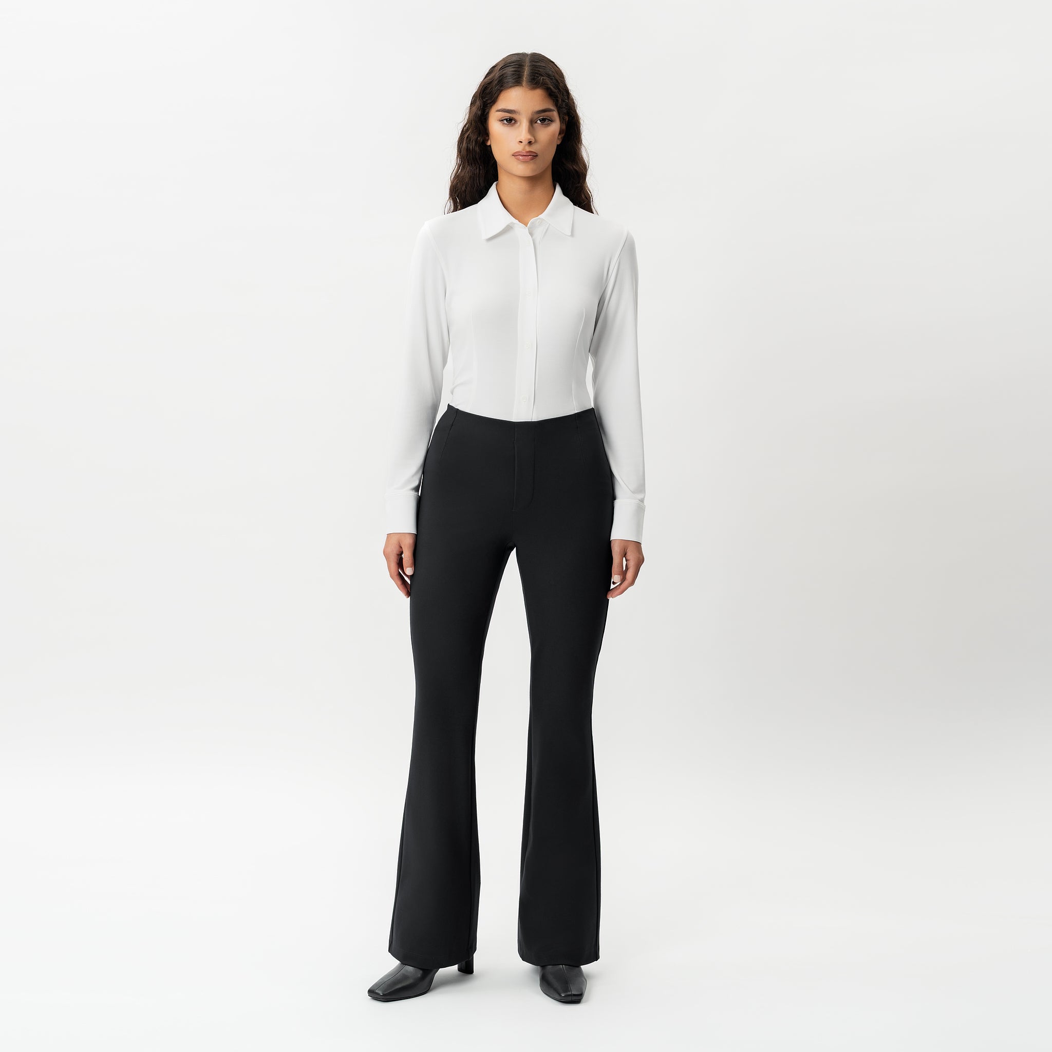 Tailored Ponte Bootcut Trouser - Ninepine