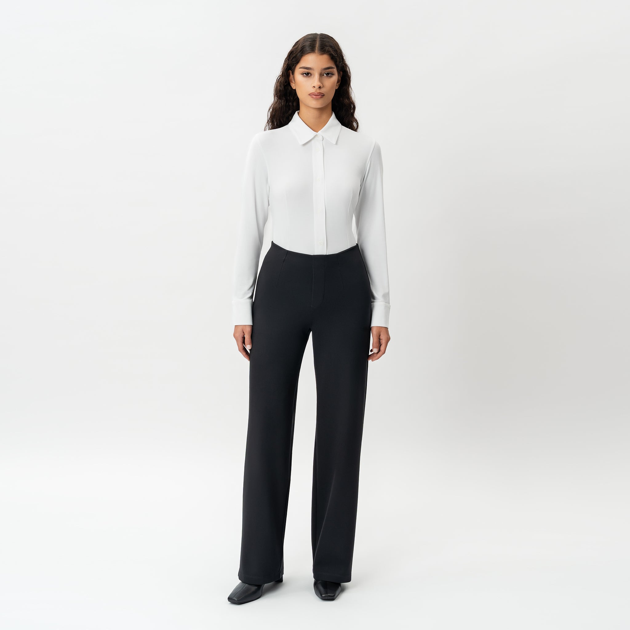 Tailored Ponte Relaxed Trouser - Ninepine