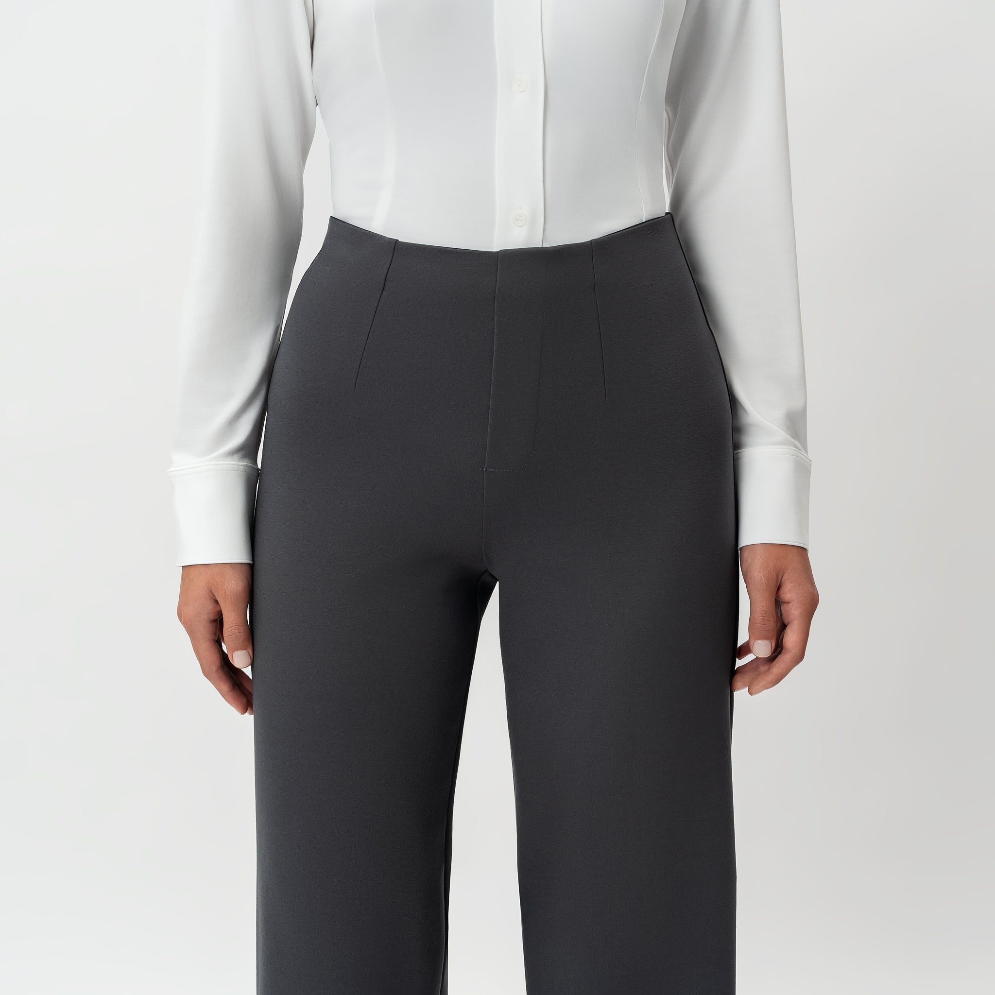 Tailored Ponte Relaxed Trouser - Ninepine