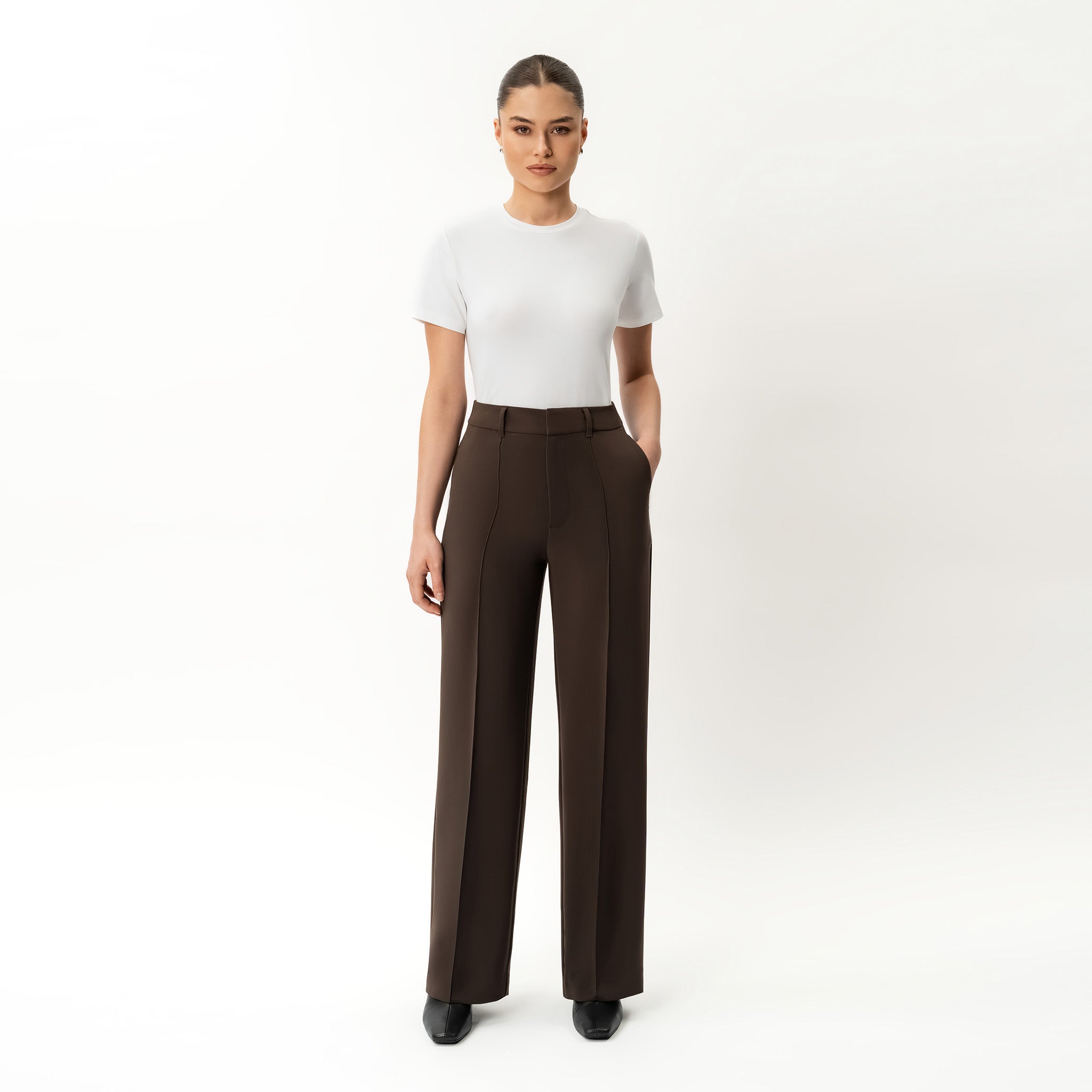 Crepe Relaxed Trouser - Ninepine