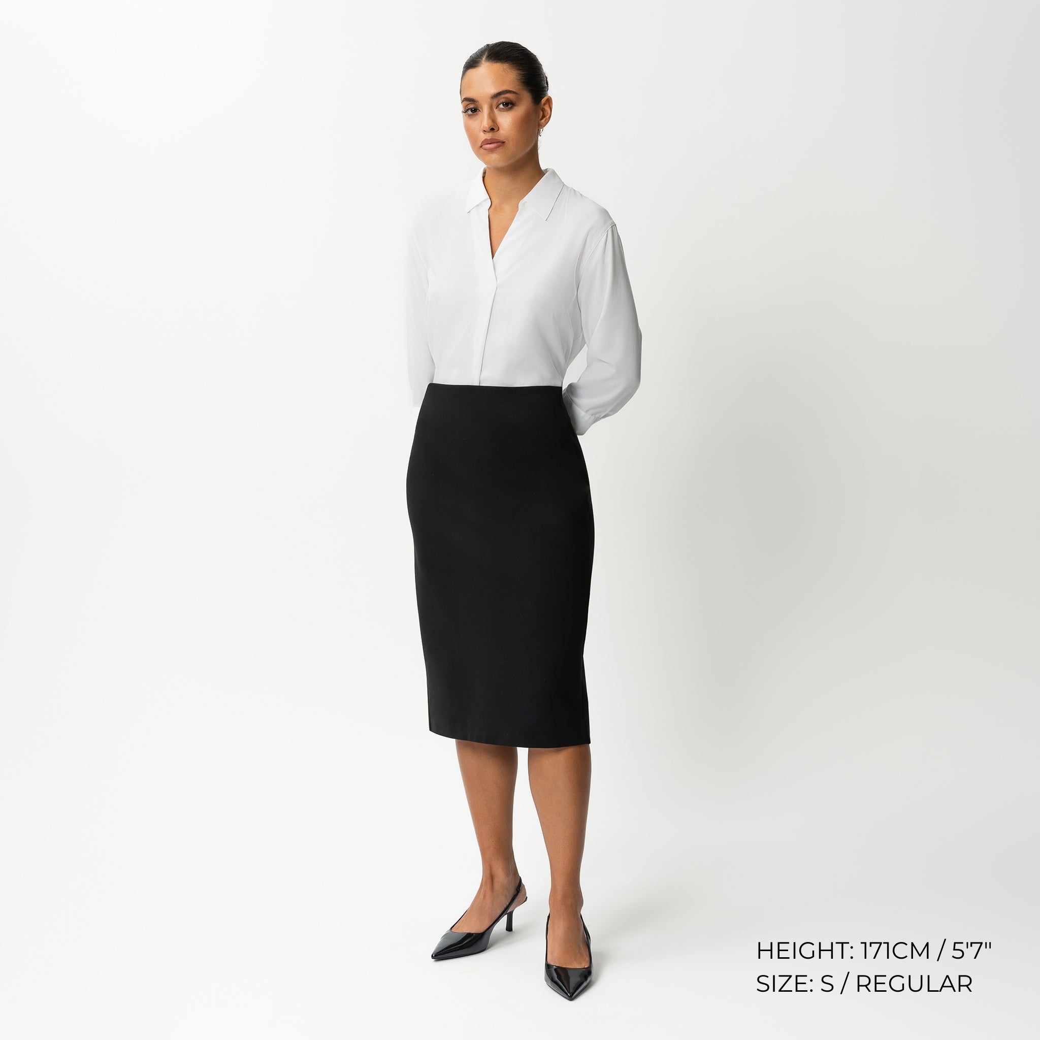 Tailored Ponte Midi Skirt - Ninepine