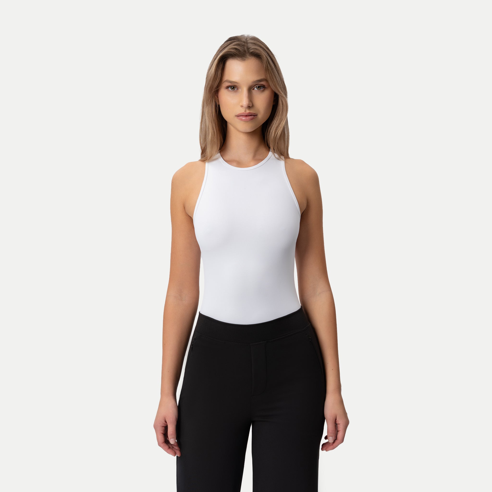 Soft Racerback Tank White